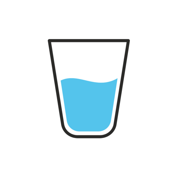 Glass, water, vector