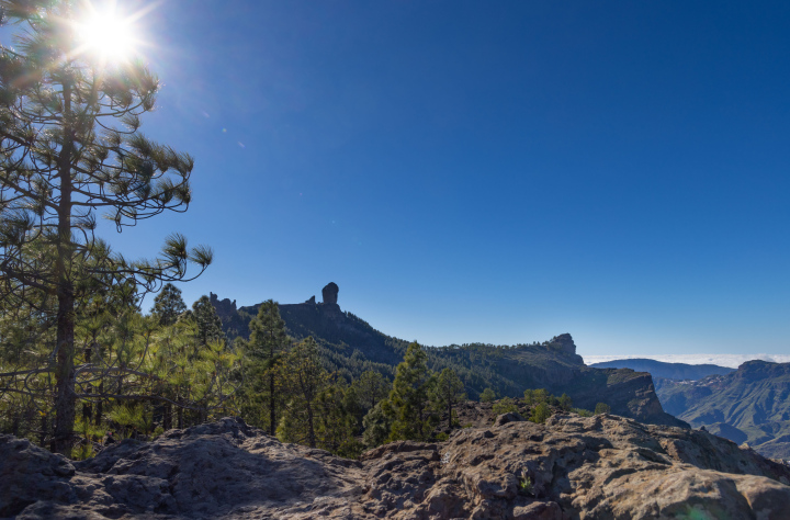 Roque Nublo, Gran Canaria elevation view