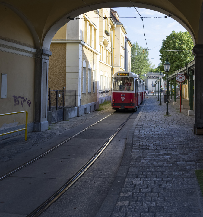 Tram in the Grinzing district of Vienna