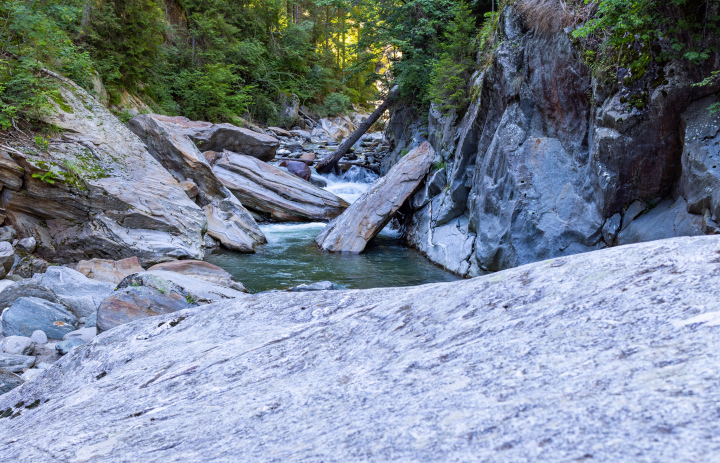 Mountain Stream and Rock Fragments