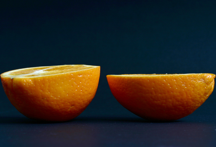 Halves of an orange