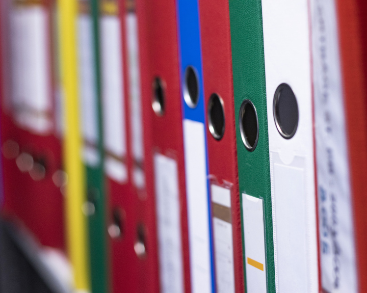 Colorful File Folders In The Office