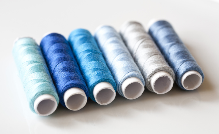 Blue Sewing Threads