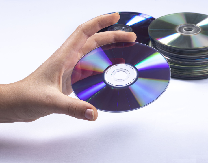 Compact disc in hand