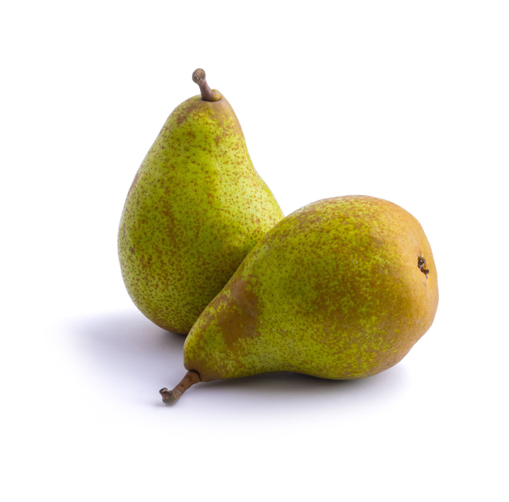 Two Pears on a white background