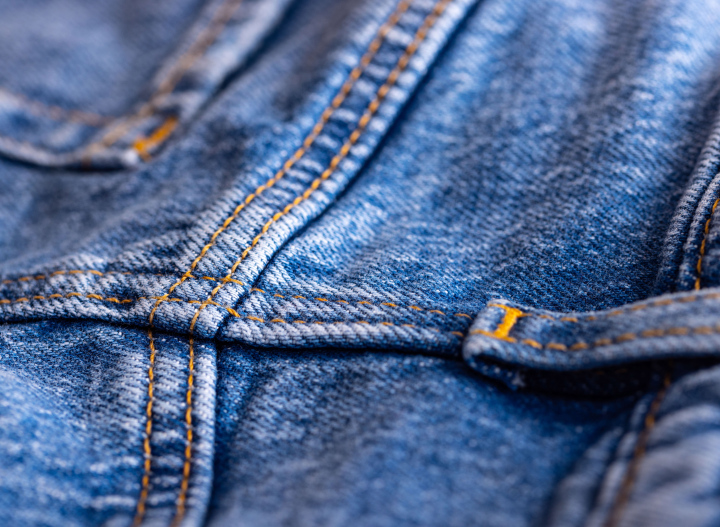 Seams on denim pants