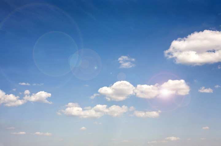 White Clouds and Sun.