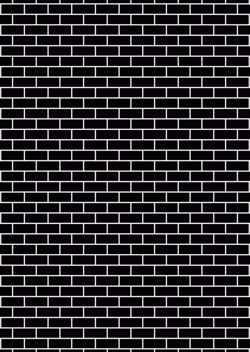 Black Brick Wall, vector pattern