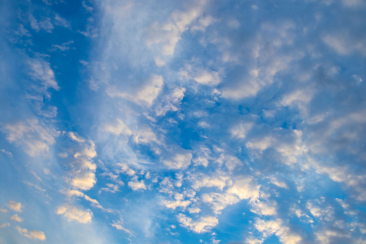 Sky and bright clouds, stock photo
