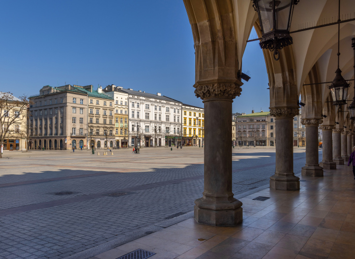Market Square in Krakow and Historic Cloth Hall