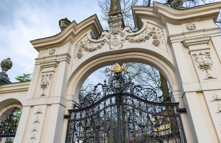 The gate of the Pauline Monastery on Skałka in Krakow