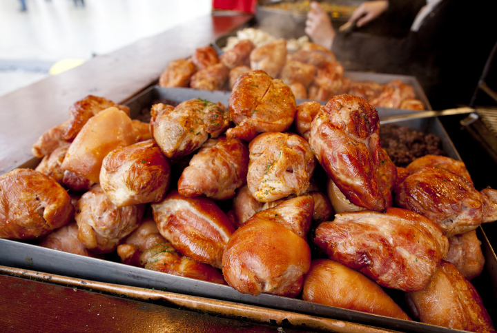 Pork knuckle Roasted on the grid