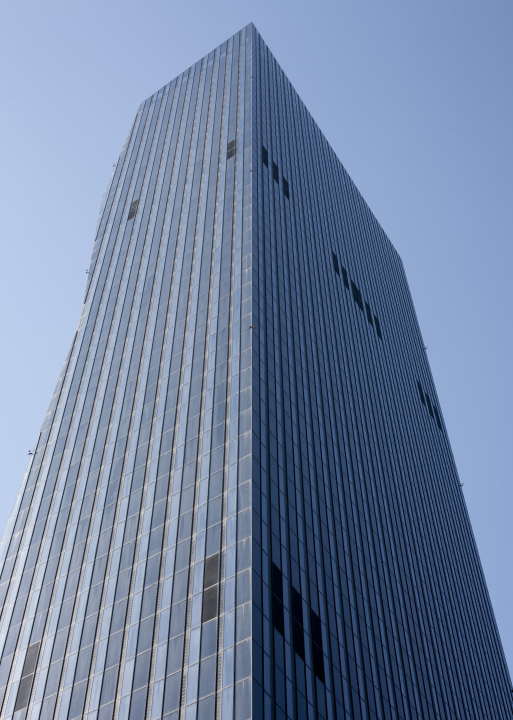 Tall Office Building With Dark Glass