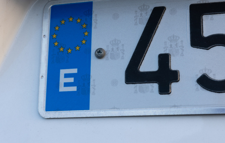 Spain car number plate