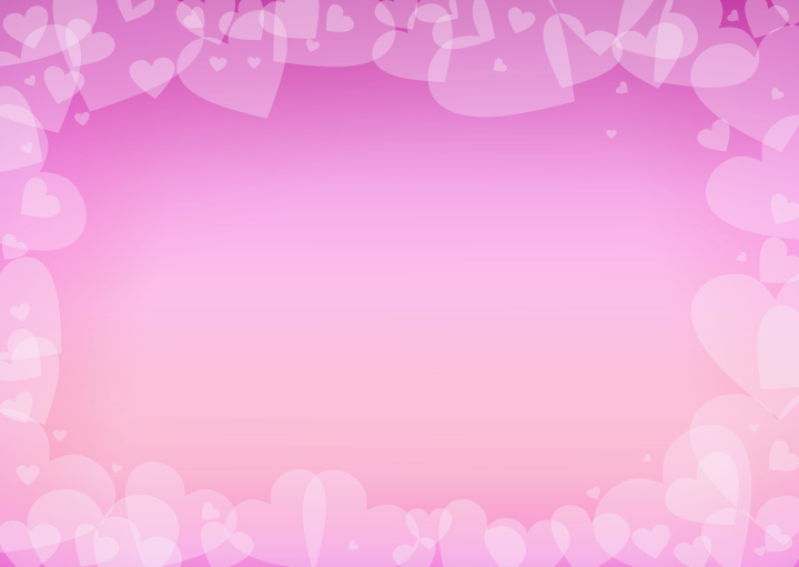 Pink Background With Bright Hearts