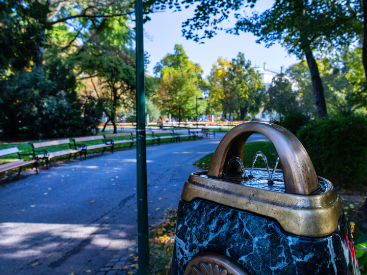 Public park and drinking water area