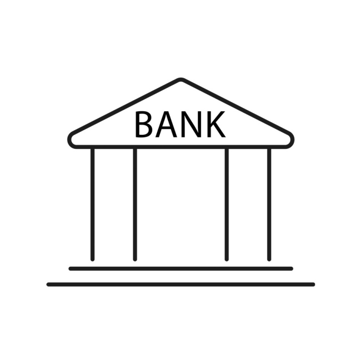 Bank icon, vector