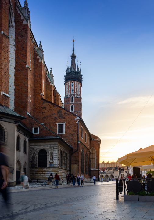 Krakow, Market Square and St. Mary's Basilica