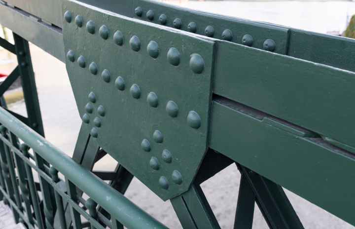 Steel Bridge Structure, rivets.