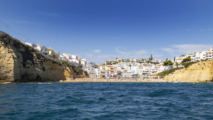 Beach in Carvoeiro - View from the Sea