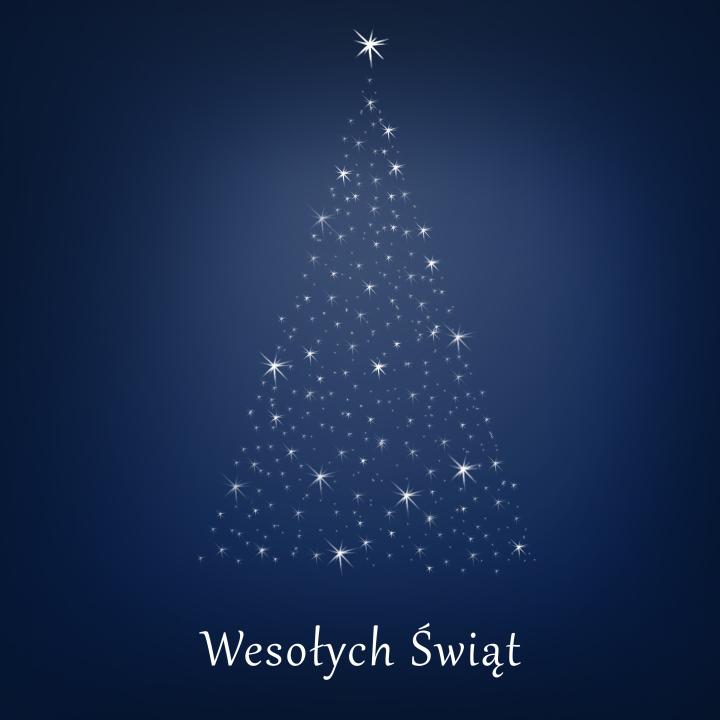 Christmas Card with a Christmas tree