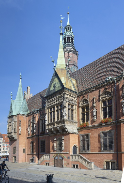 The historic Town Hall in Wrocław