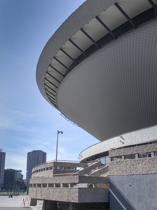 Katowice, the building of the Spodek Entertainment Hall