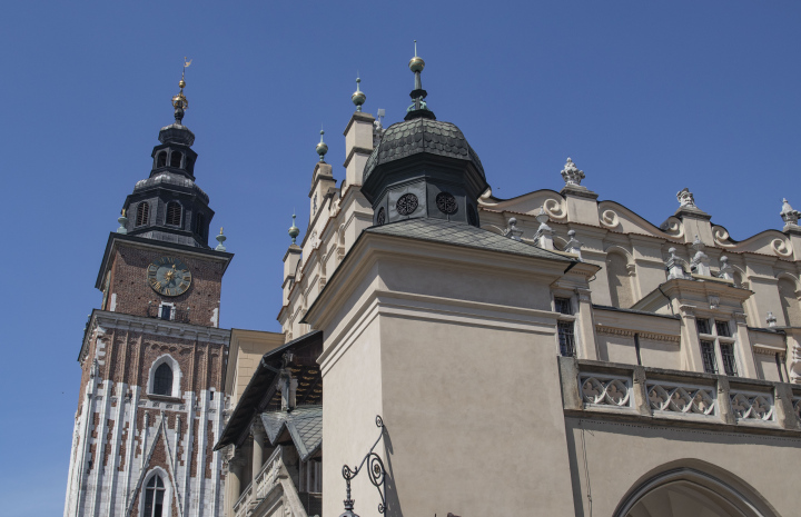 The Cloth Hall and the Town Hall in Krakow