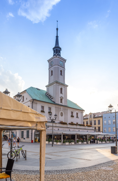 Gliwice, the Market Square and the Town Hall Tower