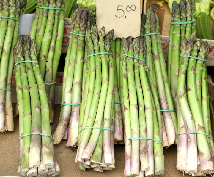 Asparagus in bundles