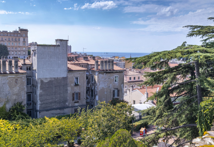 View of the buildings of Trieste