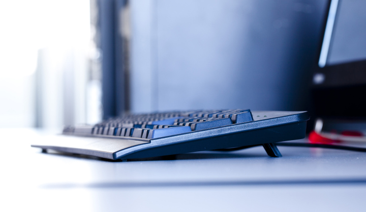 Keyboard on the countertop