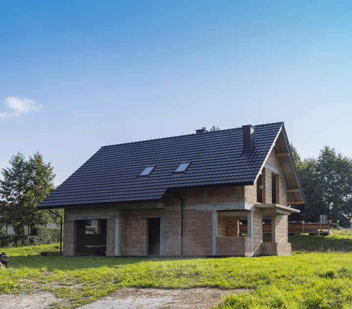 Construction of a single-family house