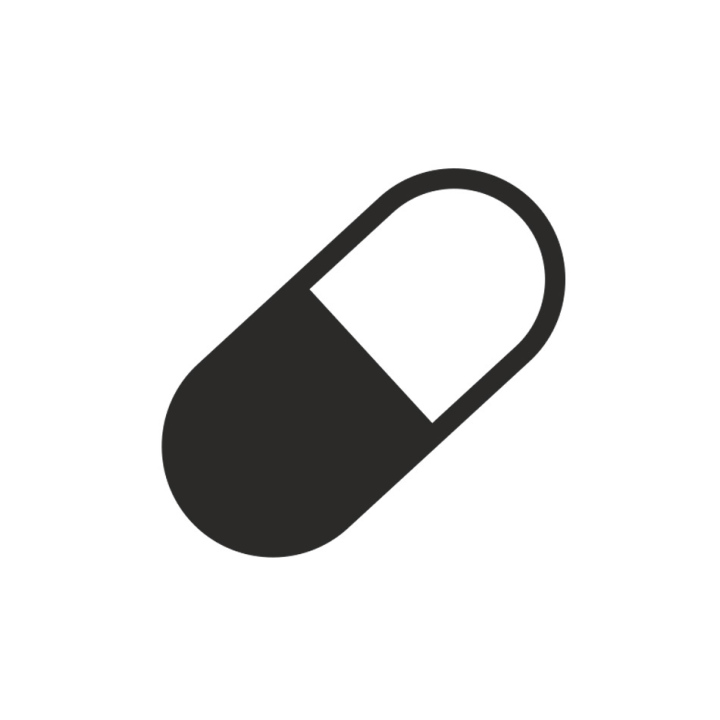 Capsule, black and white, free icon