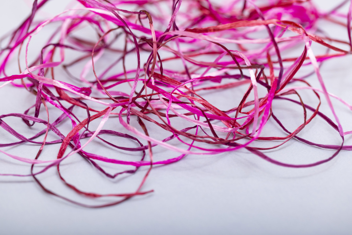 Tangled ribbon in a pink color