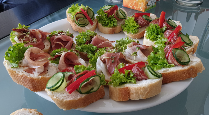 Sandwiches On The Table