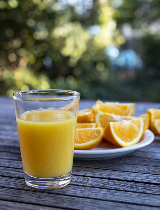 Orange juice in a glass