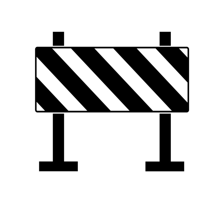 Road Barrier - Icon - Vector