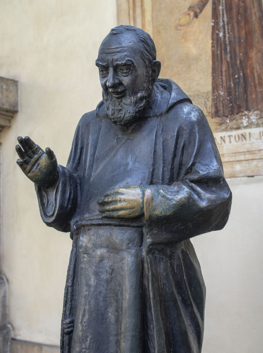 The figure of St. Ojca Pio Kraków, ul. Loreto