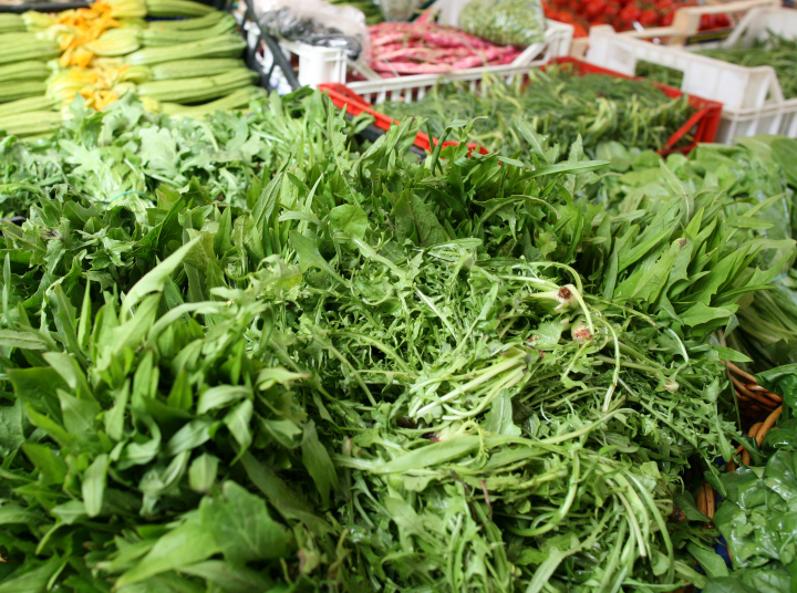 Arugula on a market stall