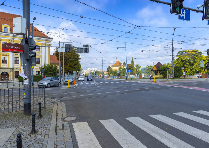 Wrocław city center Piaskowa street