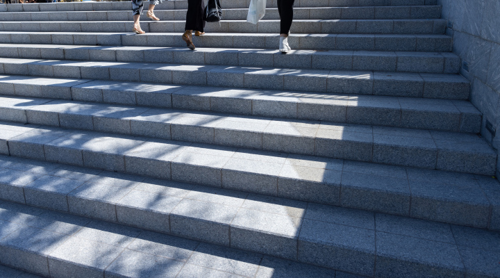 The Wide Staircase in the City