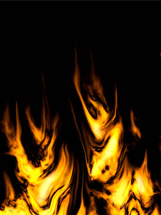 Flames on a Black Background Free Image