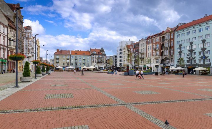 Tenement houses on the Market Square in Bytom