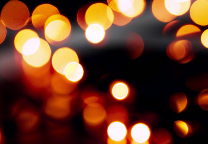 Bokeh in Red and Yellow