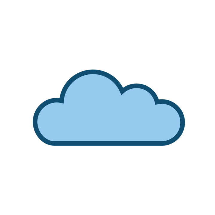 Blue cloud, vector