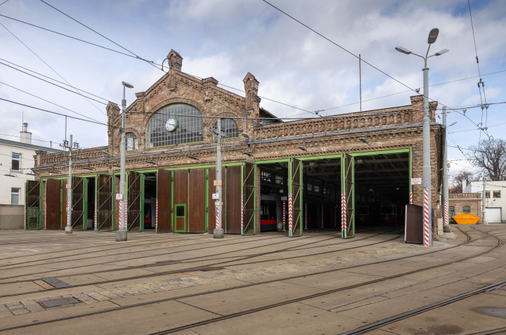 The historic tram depot in Vienna, Strassenbahnremise Gurtel