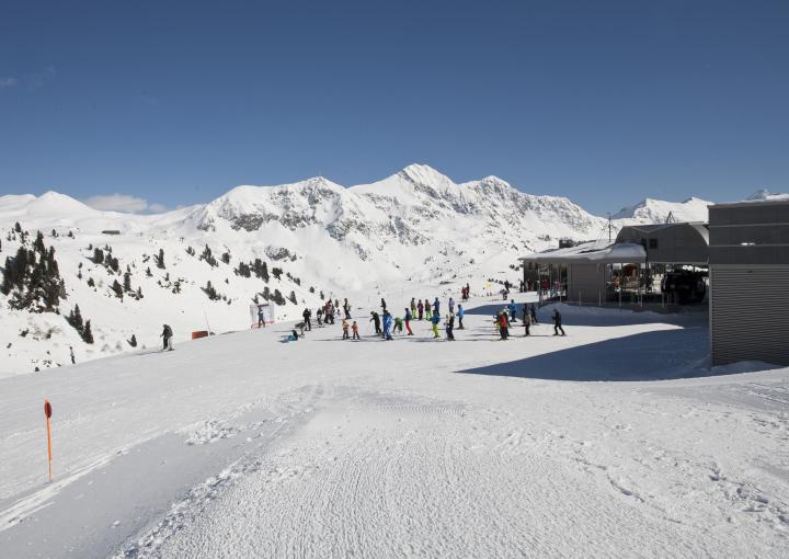 Skiing in the Alps