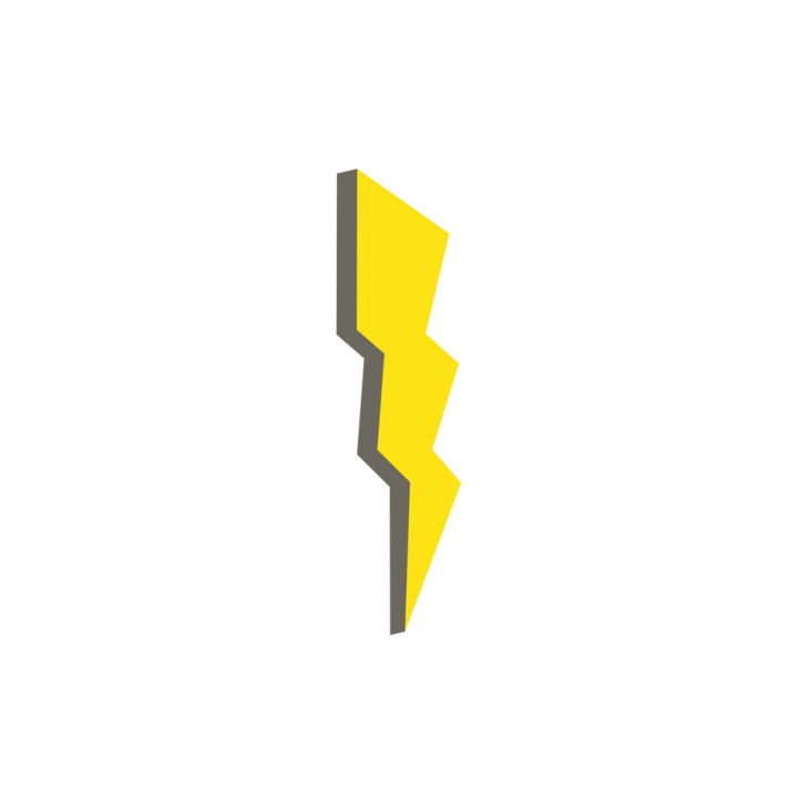 Yellow Lightning, vector, png