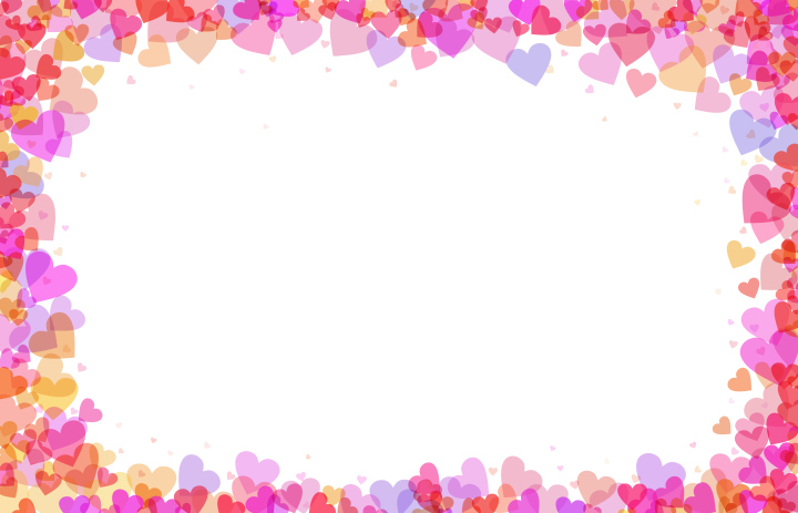 Colorful Hearts, background with space for space for text